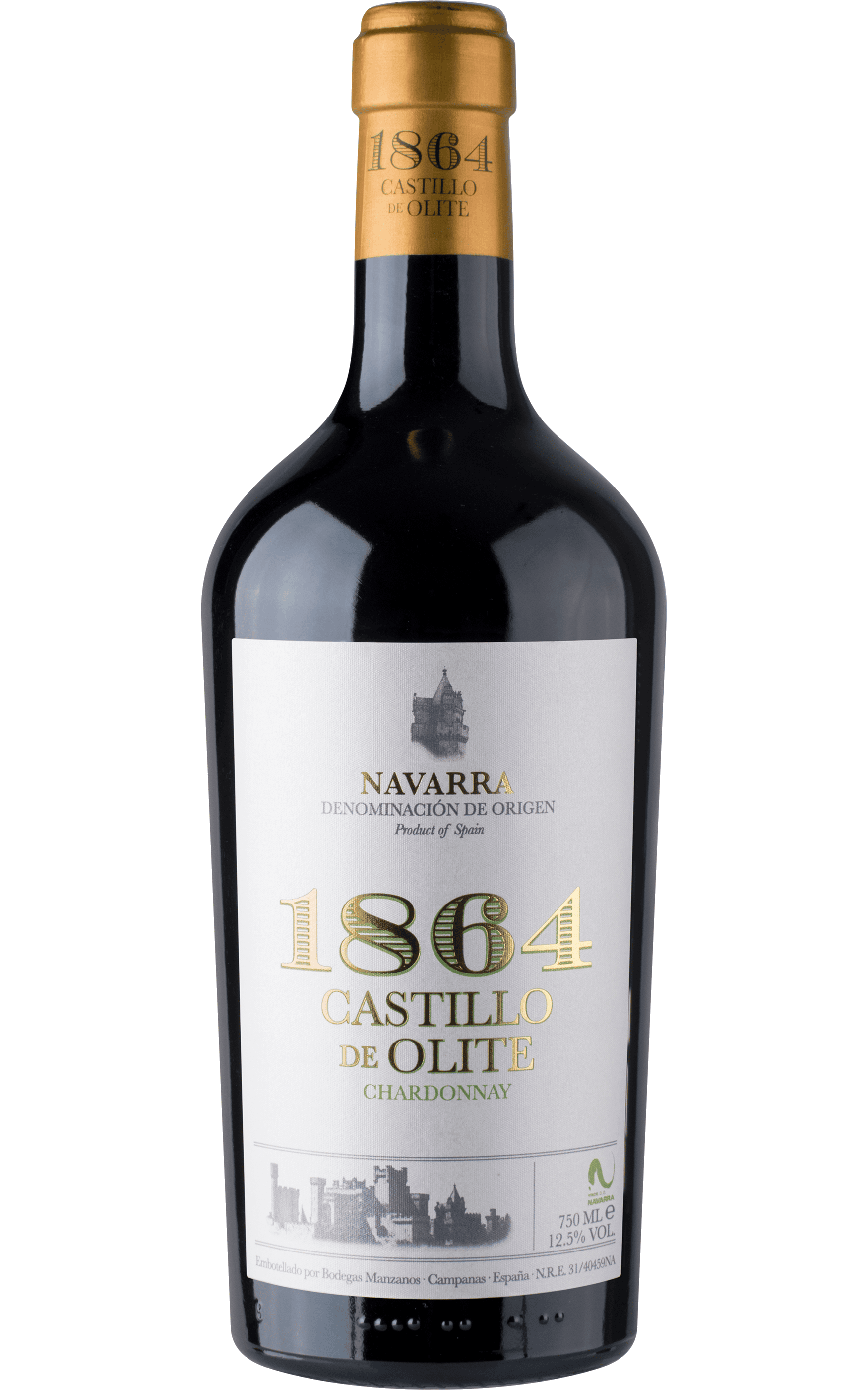 1864 Castillo de Olite Chardonnay bottle — DO Navarra