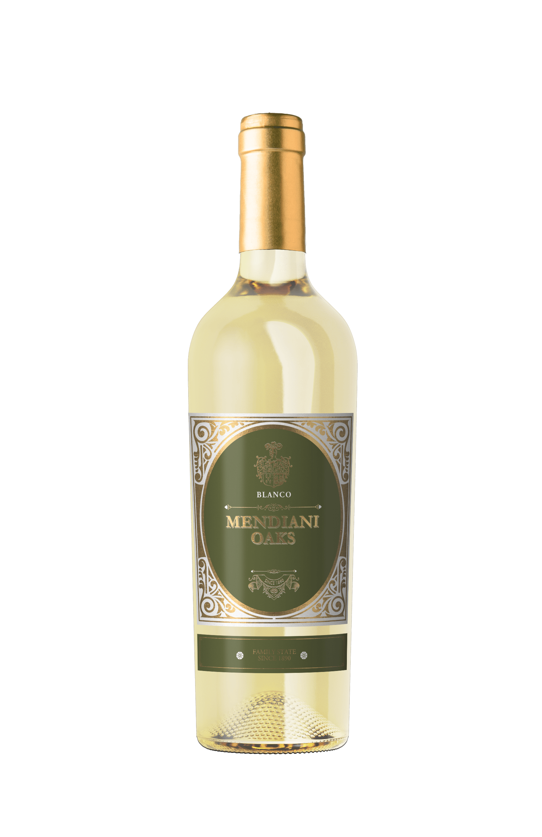 Mendiani Oaks Blanco bottle — Wine from Spain